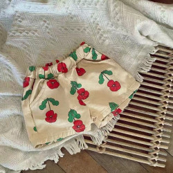 9M-4Y Caroon Flower Animal Print Shorts  Kids Boutique Clothing  