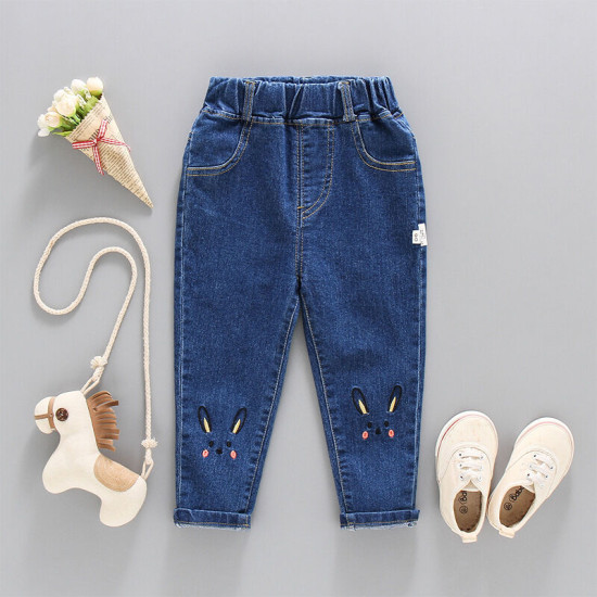 Kids Embroidered Stretch Denim Jeans  Toddler Boutique Clothing  