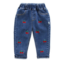 Kids Embroidered Stretch Denim Jeans  Toddler Boutique Clothing  