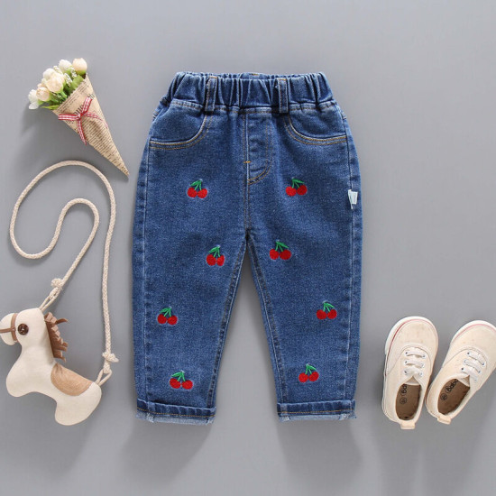 Kids Embroidered Stretch Denim Jeans  Toddler Boutique Clothing  
