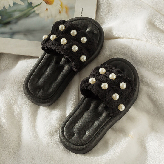 Princess Puff Pearl Girls Slippers Soft Sole Children's Shoes  Accessories Vendors  