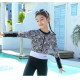 5-9Y Graphic Print Long Sleeve Divingde Swimwear Swimsuit  Kids Boutique Clothing  