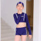 5-9Y Striped Letter Print Long Sleeve Tops And Shorts Swimwear Swimsuit Set  Kids Boutique Clothing  