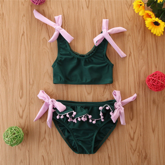 18M-6Y Toddler Girls Strappy Two Piece Swimsuit  Girls Clothes  