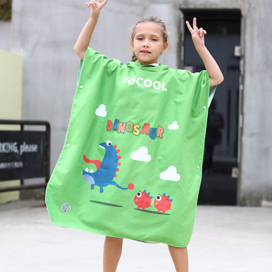 Toddler Kids Beachwear Microfiber Children's Quick-Drying Bathrobe Children's Hooded Bath Towel Swimming Wear  