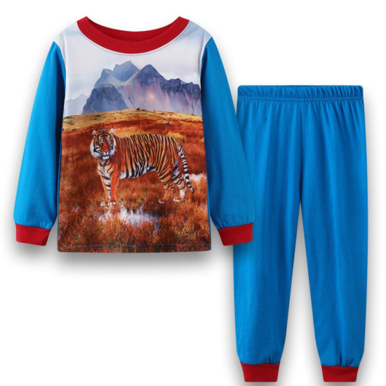 18M-6Y Toddler Cartoon Cute Animal Cotton Long Sleeve Pajamas Set  Toddler Clothes  
