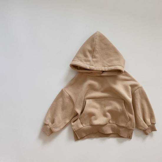 9M-6Y Toddler Solid Color Fleece Hooded Sweatshirt  Toddler Clothes  
