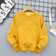 3-12Y Solid Color Letter Print Long Sleeve Pullover Tops  Kids Boutique Clothing  