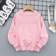 3-12Y Solid Color Letter Print Long Sleeve Pullover Tops  Kids Boutique Clothing  
