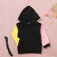 18M-6Y Toddler Grils Long Sleeve Colorblock Hooded Casual Sweatshirt  Girls Clothes  