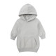 18M-5Y Girls Solid Color Long Sleeve Hooded Sweatshirt Dresses Toddler Girl  Clothing  