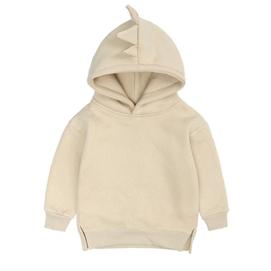 6M-4Y Unisex Toddler Solid Color Dinosaur Hoodie  Toddler Boutique Clothing  