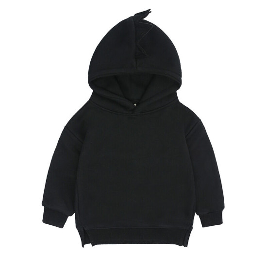 6M-4Y Unisex Toddler Solid Color Dinosaur Hoodie  Toddler Boutique Clothing  