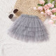 9M-5Y Toddler Girls Summer Mesh Multi-Layer Gray Skirts  Girls Fashion Clothes  