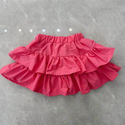 2-12Y Big Kids Girls Solid Color Ruffle Trim Skirts  Kids Boutique Clothing  
