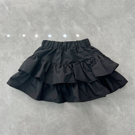 2-12Y Big Kids Girls Solid Color Ruffle Trim Skirts  Kids Boutique Clothing  