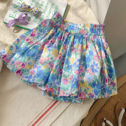 18M-7Y Toddler Girls Floral High Waist Skort  Girls Fashion Clothes  