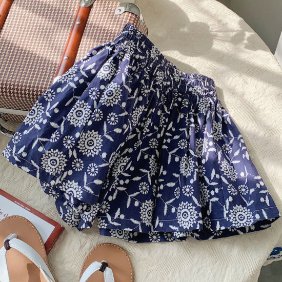 18M-7Y Toddler Girls Floral High Waist Skort  Girls Fashion Clothes  