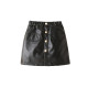 18M-6Y PU Black Button Short Skirt  Kids Boutique Clothing  