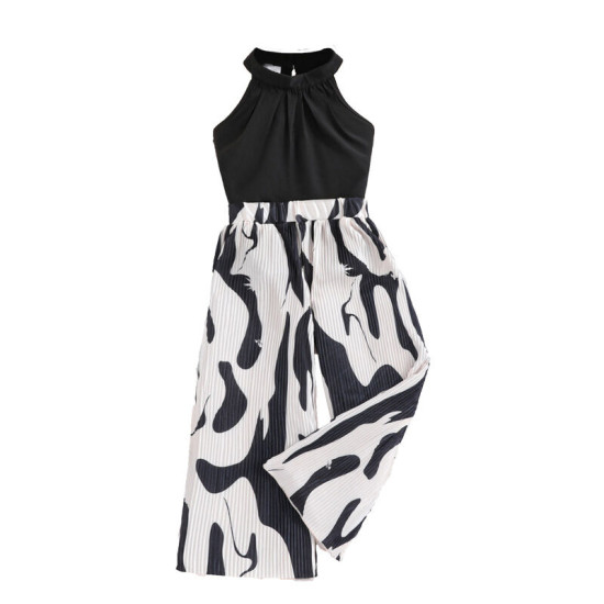 3-12Y Kids Girls Sets Halter Neck Vest And Straight Pants  Clothing Kidswear  