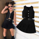18M-6Y Toddler Girls Sets V-Neck Single Breasted Vest Pleated Skirt With Belt  Girls Clothes  
