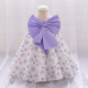 12M-3Y Toddler Girls Floral Big Bow Princess Dress  Girls Clothes  