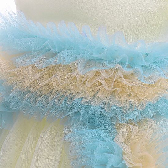 3-8Y Kids Girls Gradient Color Party Mesh Princess Dresses  Clothing Kidswear  