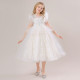 4-10Y Kids Girls Party Lace Mesh Princess Dresses  Clothing Kidswear  