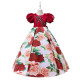 4-10Y Kids Girls Party Puff Sleeve Flower Princess Dresses  Clothing Kidswear  