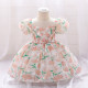 12M-3Y Toddler Girls Floral Puff Sleeve Mesh Princess Dresses  Girls Clothes  