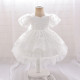 3-7Y Toddler Girls Birthday Party Evening Dress Puff Sleeve Mesh Tail  Girls Clothes  