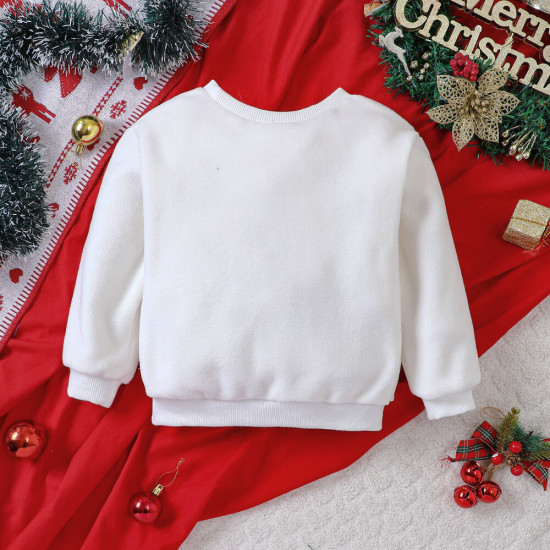 18M-6Y Unisex Autumn Winter Christmas Plush Long-Sleeved Sweatshirts  Toddler Clothes  