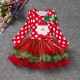 9M-4Y Toddler Girls Christmas Letter Long Sleeve Mesh Dresses  Girls Clothes  