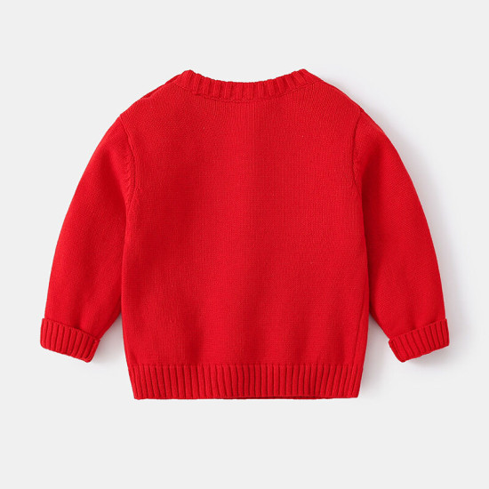 9M-6Y Unisex Christmas Sweater Cartoon Elk Sweater For Boys And Girls  Toddler Boutique Clothing  