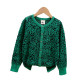 3-7Y Unisex Christmas Round Neck Leopard Print Sweater Knitted Cardigan  Toddler Boutique Clothing  