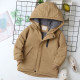 3-9Y Kids Boys Solid Color Hooded Jackets & Coats Zipper Cotton Kids Clothing   