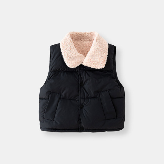 2-7Y Toddler Boys Fur Collar Waistcoat Sleeveless Vest  Boys Clothing  