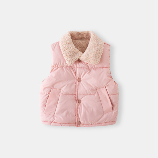 2-7Y Toddler Boys Fur Collar Waistcoat Sleeveless Vest  Boys Clothing  