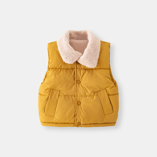 2-7Y Toddler Boys Fur Collar Waistcoat Sleeveless Vest  Boys Clothing  