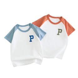 18M-7Y Toddler Boys Contrast Shorts Sleeve T-Shirts  Boys Clothing  
