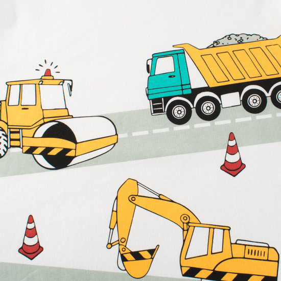 18M-7Y Toddler Boys Excavator Print Short-Sleeved T-Shirts  Boys Clothing  