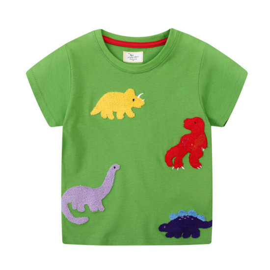 18M-7Y Toddler Boys Dinosaur Shorts Sleeve T-Shirts  Boys Clothes  