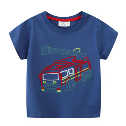 18M-7Y Toddler Boys Excavator Round Neck T-Shirts  Boys Clothes  