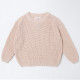 Kid Pure Color Round Neck Long-Sleeved Knitted  Sweaters  