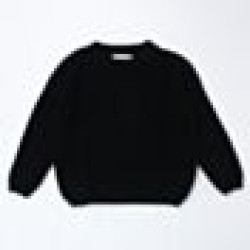 Kid Pure Color Round Neck Long-Sleeved Knitted  Sweaters  