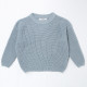 Kid Pure Color Round Neck Long-Sleeved Knitted  Sweaters  