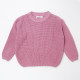 Kid Pure Color Round Neck Long-Sleeved Knitted  Sweaters  
