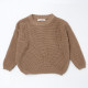 Kid Pure Color Round Neck Long-Sleeved Knitted  Sweaters  