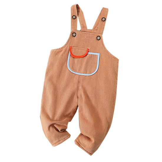  Kids Clothing Pockets Decor Overalls  