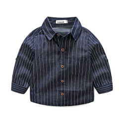 2-7Y Toddler Boys Vertical Striped Long Sleeve Shirts  Boys Clothing  